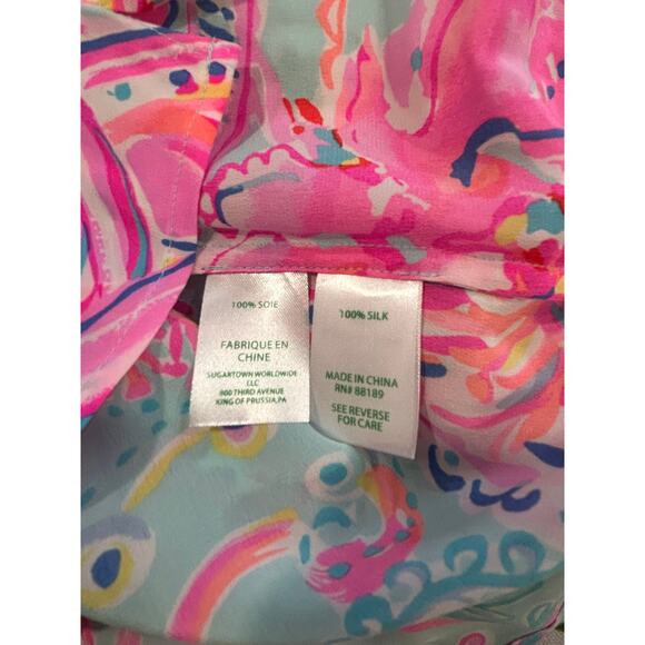 Lily Pulitzer Elsa Silk Top Size XS - Picture 6 of 6